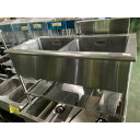 【中古】二槽シンク BGなし 幅1200×奥行600×高さ800 【送料別途見積】【業務用】【飲食店 店舗 厨房機器 二槽シンク 業務用二槽シンク】