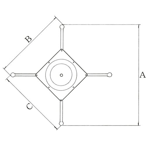 ハヤシ　アルミ鋳物テーブル脚 ベースサイズ：A602×B435×C435×【高さ指定可】 品番：CL-600 塗装カラー：18AM ポール：42φ/送料別 2