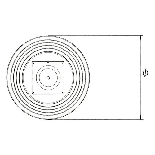 ハヤシ スチールベーステーブル脚 ベースサイズ:A500φ×【高さ指定可】 品番:RS-9D 塗装カラー:99 ポール:101φ/送料別 [2]