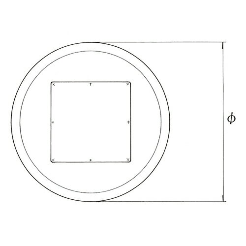 ハヤシ スチールベーステーブル脚 ベースサイズ:A500φ×【高さ指定可】 品番:RS-6D-L 塗装カラー:14 ポール:139φ/送料別 [2]