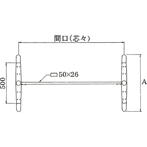 ハヤシ アルミダイキャストテーブル脚 ベースサイズ：A700×間口（芯々）1600mm×【高さ指定可】 品番：MC-S-700 塗装カラー：14 ポール：50φ/送料別 2