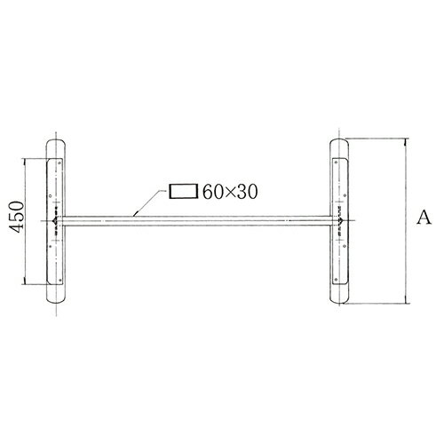 ハヤシ アルミダイキャストテーブル脚 ベースサイズ:A580×間口(芯々)1000mm×【高さ指定可】 品番:BT-SN-580-D 塗装カラー:D-44 ポール:80×25(楕円パイプ)/送料別 [2]