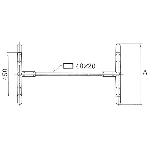 ハヤシ アルミダイキャストテーブル脚 ベースサイズ：A600×間口（芯々）1000mm×【高さ指定可】 品番：DC-S-600 塗装カラー：44 ポール：42φ/送料別