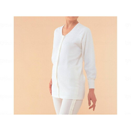 キルト前開き長袖(ラグラン袖) 婦人用/オフホワイト/M/業務用/新品/小物送料対象商品