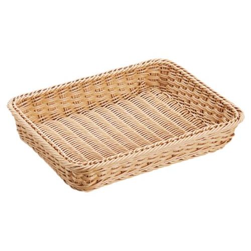 プリート樹脂 角型バスケット ナチュラル 42型/業務用/新品/小物送料対象商品