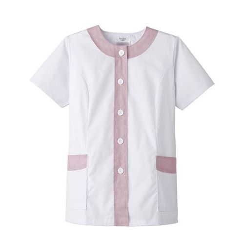 女性用デザイン白衣ホワイト×ピンク FA724 /業務用/新品/小物送料対象商品
