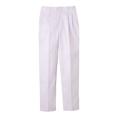 男性用ツータックパンツホワイト FH453 /業務用/新品/小物送料対象商品