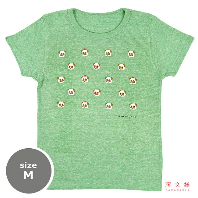 樂天商城 - 濱文様　TシャツM　パグ画伯　グリーン