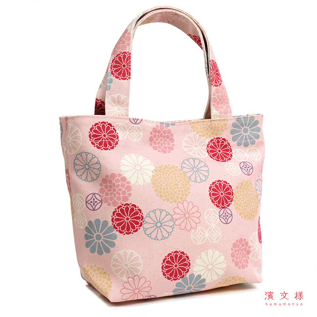 Rakuten - 濱文様　捺染帆布トート小　七宝姫菊