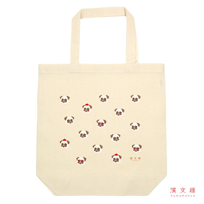Rakuten - 濱文様　ナチュラルエコトート　パグ画伯