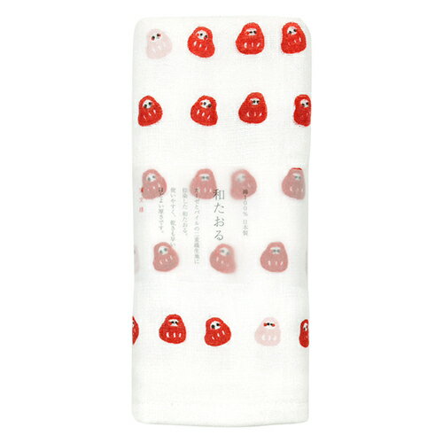 濱文様　和たおるフェイス　豆まめだるま