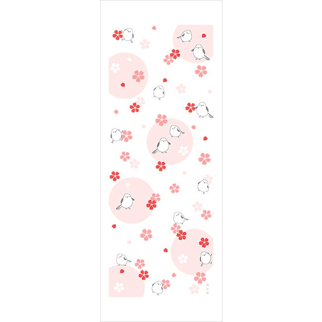 樂天商城 - 濱文様　湯けむりたおる　桜シマエナガ