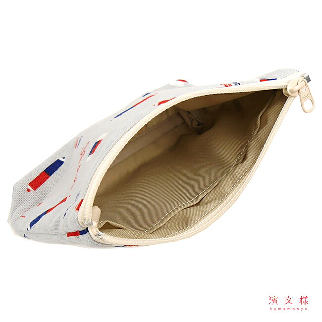 濱文様　豆ポーチ　まめ赤青えんぴつの商品画像 3