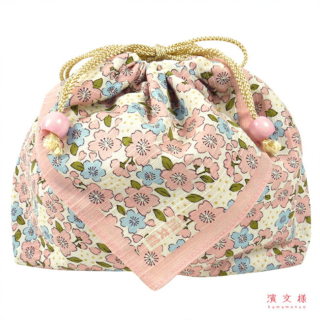 濱文様 お弁当巾着 愛し桜