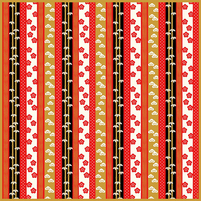 濱文様　大布　松竹梅縞