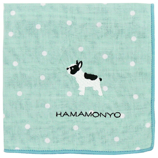 Rakuten - 濱文様　リバーシブルガーゼハンカチ　ドットとフレンチブル