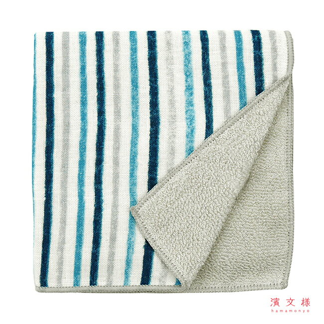 濱文様　和たおるセミウォッシュ　ラフストライプ