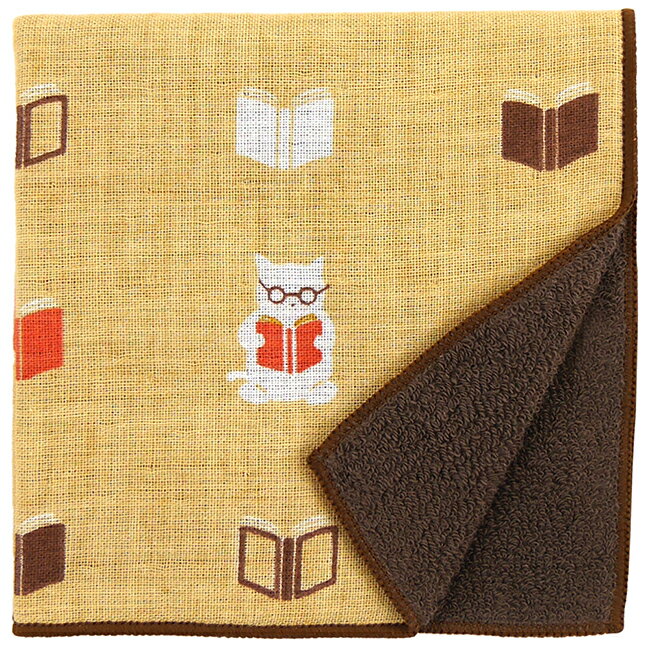 Rakuten - 濱文様　和たおるセミウォッシュ　読書ねこ