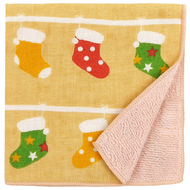 濱文様　和たおるセミウォッシュ　クリスマスソックス