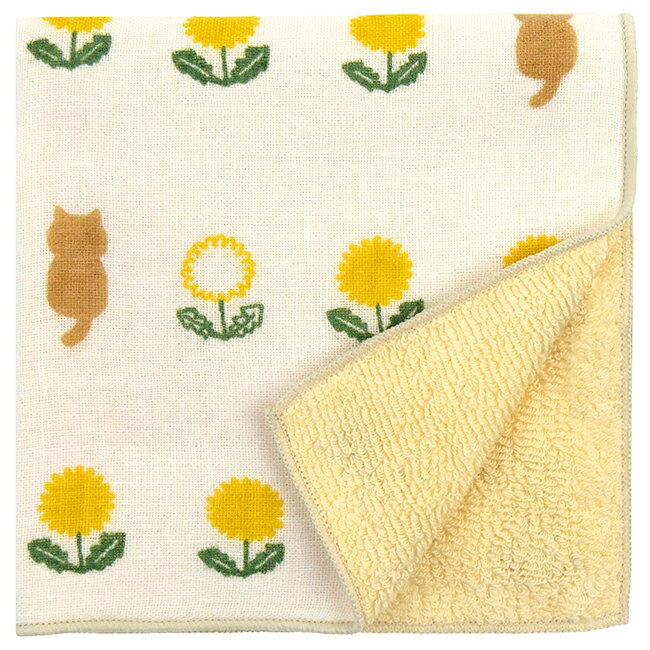 樂天商城 - 濱文様　和たおるセミウォッシュ　猫とタンポポ