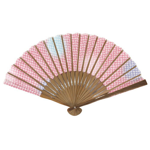 濱文様　てぬぐい扇子　ほんのりかのこ