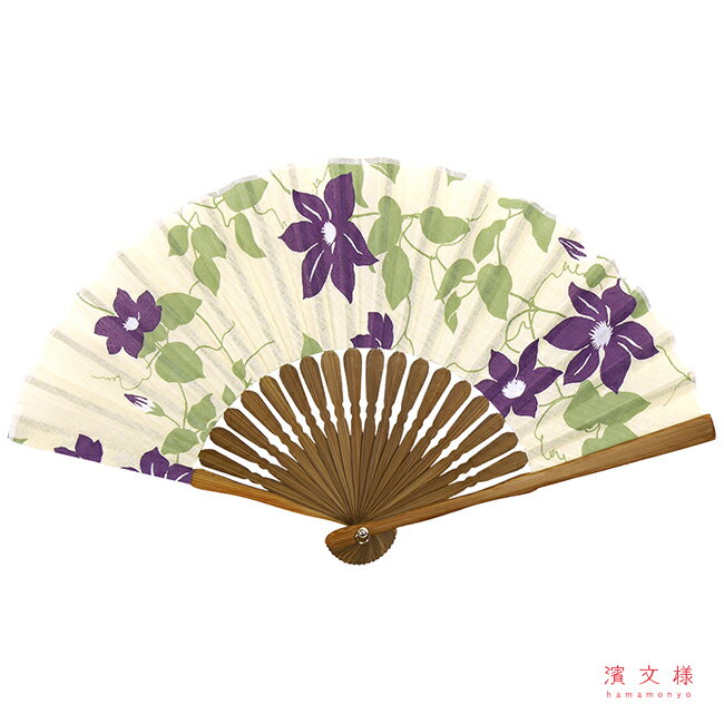 濱文様　てぬぐい扇子　てっせん