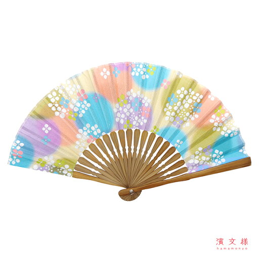 濱文様 てぬぐい扇子 愛しあじさい 濱文様 てぬぐい扇子 愛しあじさい