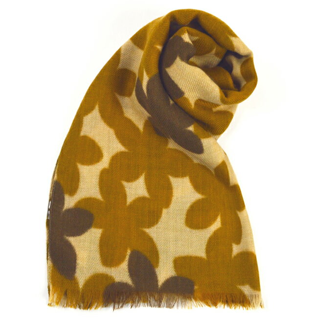 Rakuten - ラフウールストール　花ハナ　チャ