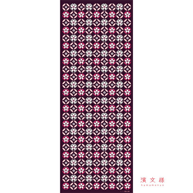 濱文様　てぬぐい　七宝桜