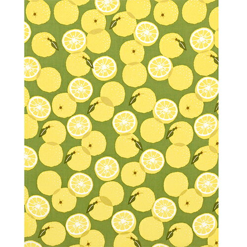 濱文様　てぬぐいのはんかち　採れたて柚子