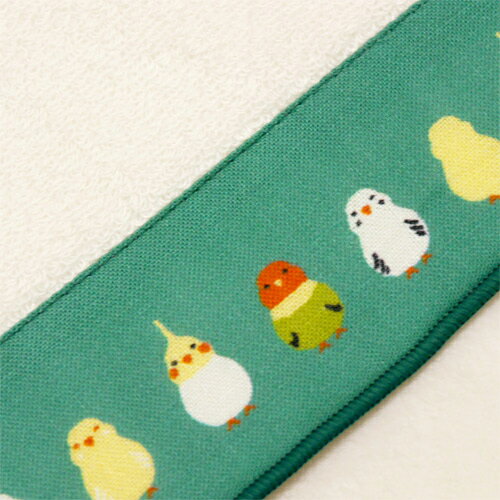 濱文様　Tenuguiたおる　インコ並べ