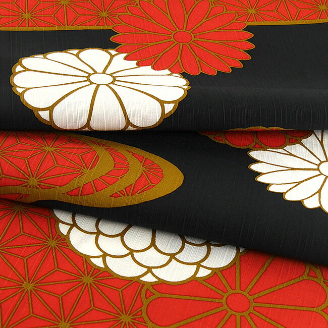 濱文様　中布　菊にしき