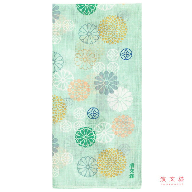 Rakuten - 濱文様　和ちいふ　七宝姫菊　エメブルー
