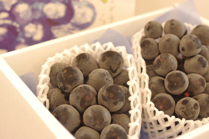 甲斐のくろまるぶどう 山梨県の黒系品種葡萄 約1kg 約2房入のサムネイル