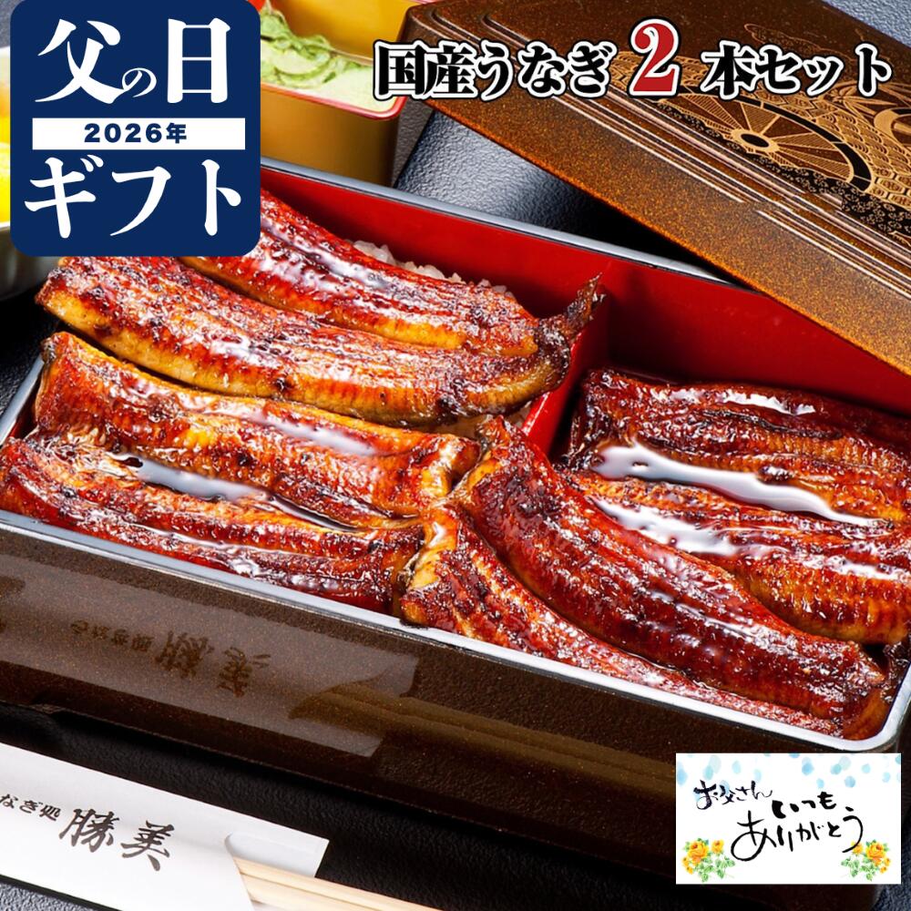 樂天商城 - 【ポイント2倍】うなぎ 父の日 ギフト 国産 蒲焼き 170g-180g×2尾セット (タレ・山椒付) プレゼント 高級 贅沢 贈り物 食べ物 浜名湖 送料無料 誕生日 内祝 御祝 誕生日 特大 勝美 鰻 ウナギ unagi 国産うなぎ 国産ウナギ うなぎ蒲焼き 蒲焼 鰻蒲焼