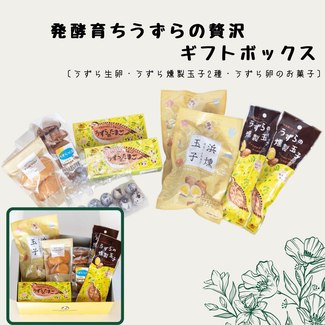 発酵育ちうずらの贅沢ギフトボックス〔うずら生卵・うずら燻製玉子2種・うずら卵のお菓子〕贈答用　濃..