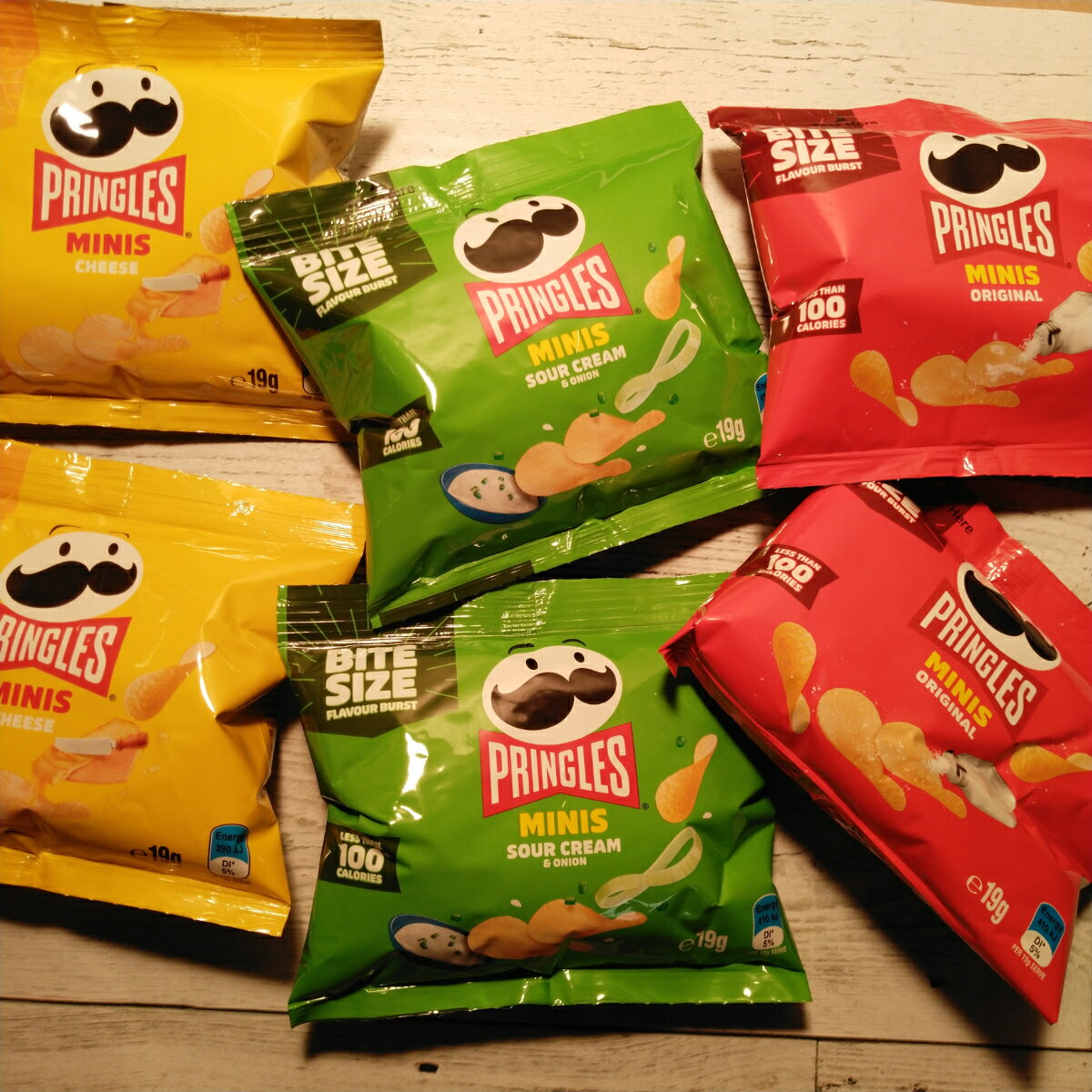 プリングルズミニ 3種類アソート 19g×各2袋 メール便送料無料 ポイント消化 700