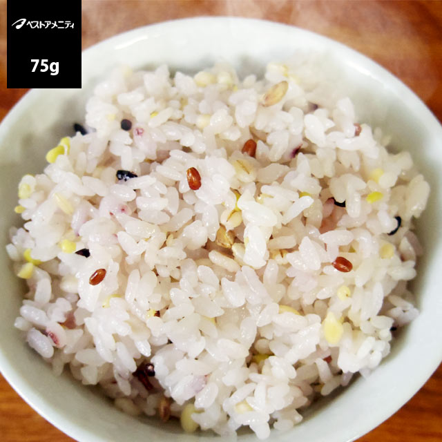 【メール便 送料100円】 ベストアメニティ 国内産十六雑穀米 75g (15g×5袋)