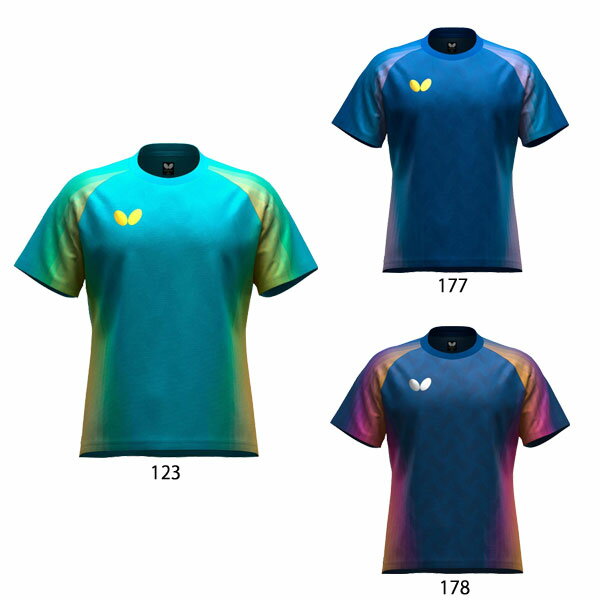 名入れ刺繍OK!　バタフライ　卓球　Tシャツ　卓球ウェア　ジェノーラ・Tシャツ　47240