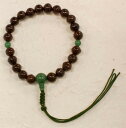 数珠(念珠) 太陽菩提樹・翡翠(ヒスイ)仕立 紐 男性用1蓮 ●お仏壇・仏具の浜屋