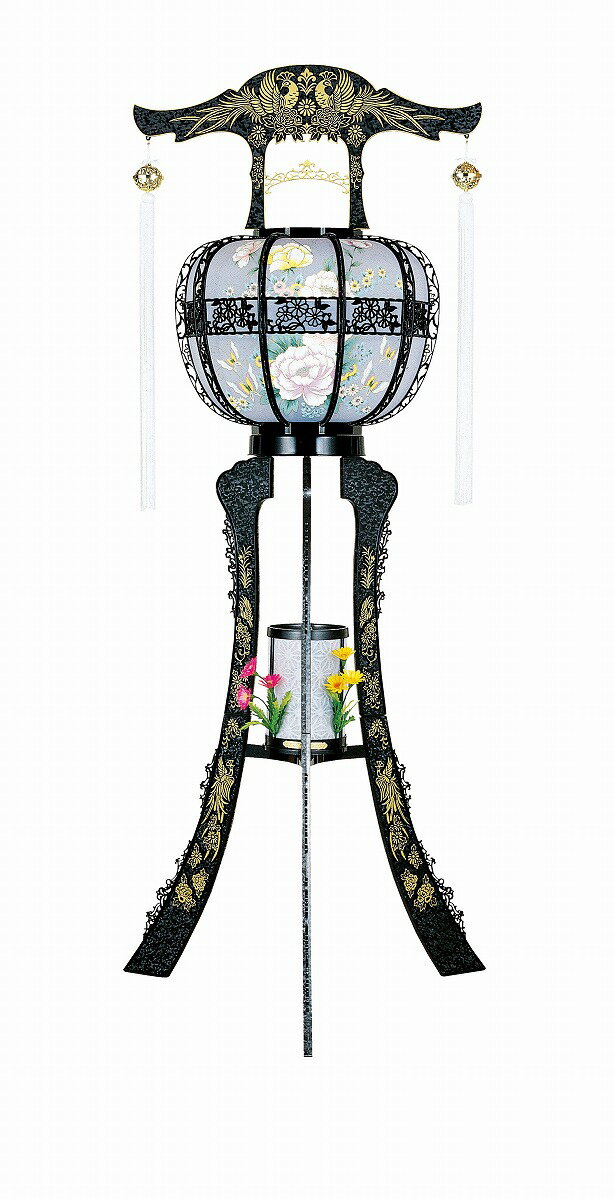 乐天商城 - 盆提灯 【ちょうちん・霊前灯】 たいせい 黒 回転 高さ152cm×巾43cm 6426 初盆 初盆提灯 新盆 行灯 ちょうちん ●お仏壇・仏具の浜屋