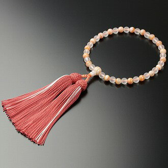 女性用片手京念珠天然石朝霧水晶7ミ...