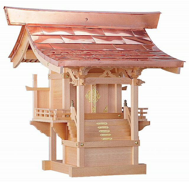 【200円クーポン配布 5/9～16】流れ 尺2寸（木曽ひのき）外祭用祠 横巾98cm 【外宮】 ●お仏壇 仏具の浜屋