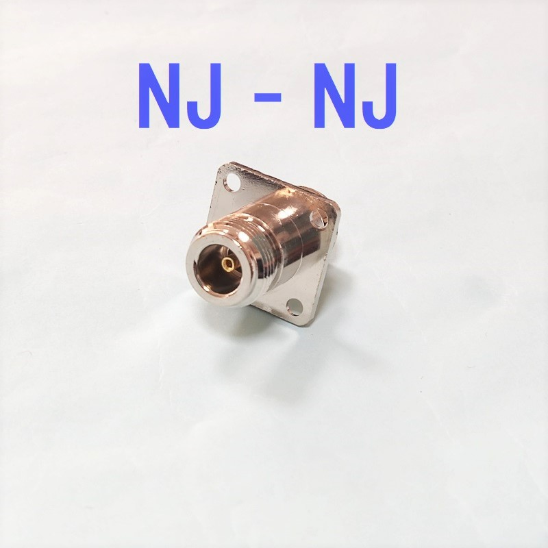 NJ - NJ 四穴の基台 マウント型 両方 Nメス アダプタ 同軸 コネクタ