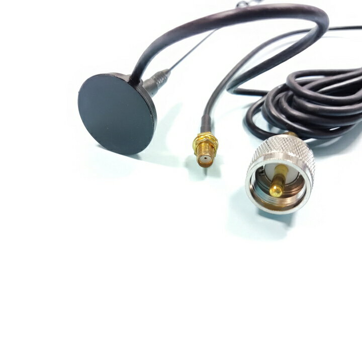 SMAメス アンテナ マグネット基台 VHF / UHF 144 / 430 Mコネクタ付