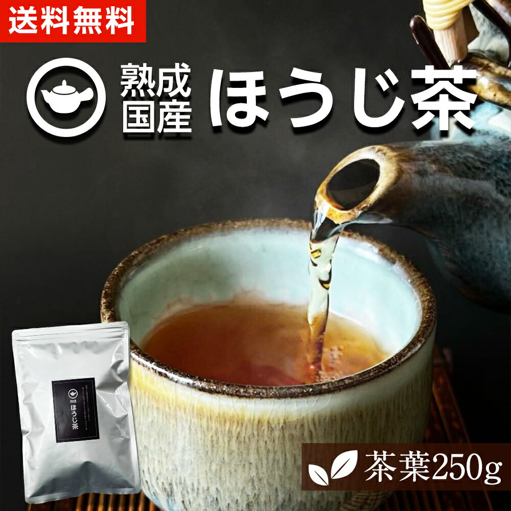 送料無料 お試し ほうじ茶 茶葉 お茶 京都 緑茶 日本茶 大容量 250g 熟成ほうじ茶 国産100％ ひと味違う香ばしさと芳醇な味わい ポイント消化 ほうじ 焙じ茶 お試し