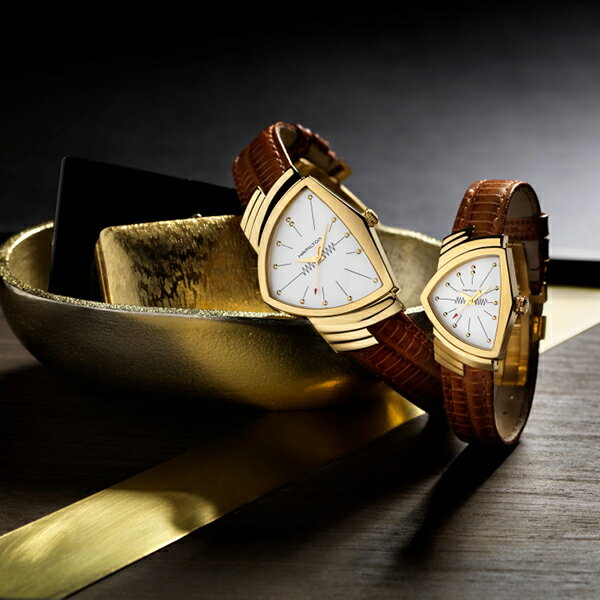 ハミルトン 公式 腕時計 HAMILTON Ventura ベンチュラ クオーツ クォーツ 32.30MM レザーベルト ホワイト × ブラウン H24301511 メンズ腕時計 男性 正規品 ブランド