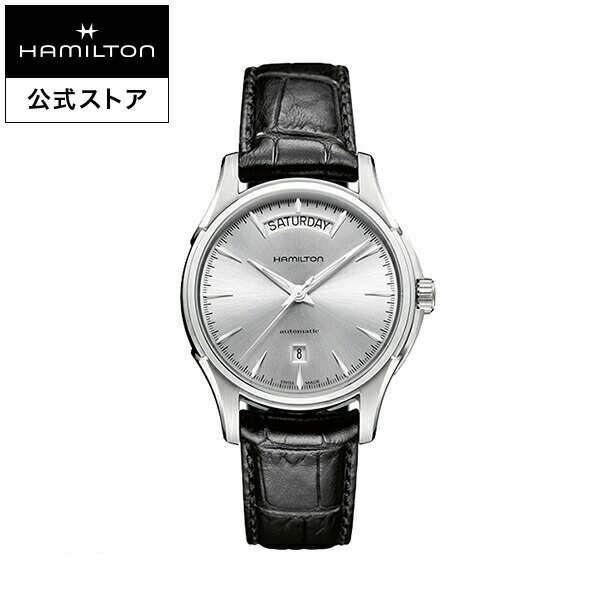 ハミルトン 公式 腕時計 HAMILTON Jazzmaster Day Date ジャズマスター デイデイト オートマティック 自動巻き 40.00MM レザーベルト シルバー × ブラック H32505751 メンズ腕時計 男性 正規品 ブランド ビジネス シンプル