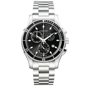 ハミルトン 公式 腕時計 HAMILTON Jazzmaster Seaview ジャズマスター シービュー クオーツ クォーツ 44.00MM ステンレススチールブレス ブラック × シルバー H37512131 メンズ腕時計 男性 正規品 ブランド ビジネス シンプル