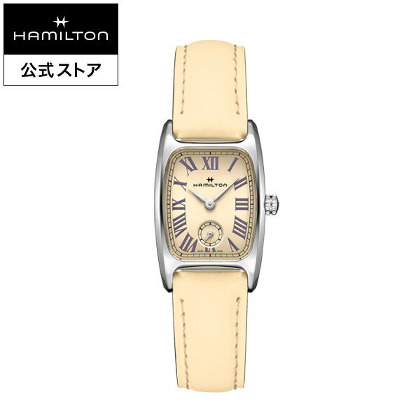 ダットソン ハミルトン 公式 腕時計 HAMILTON American Classic Boulton M アメリカンクラシック ボルトンM スモールセコンド クオーツ 23.50MM レザーベルト バニラ ベージュ H13321821 レディース腕時計 女性 正規品 ブランド ビジネス シンプル